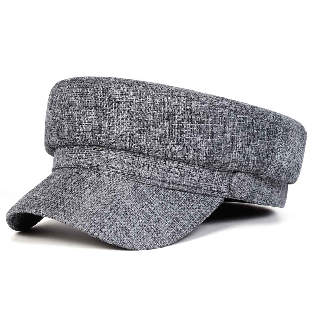 Unisex Einfarbig Militär Hüte Mode Flache Top Baseball Caps Für Frauen Outdoor Sport Kadett Sonnenschutz Hut – Detail 6