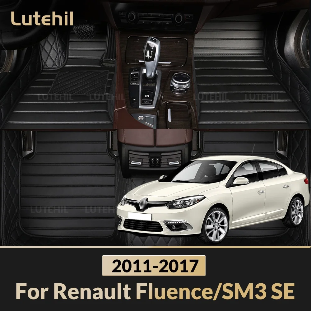 For Renault Fluence/SM3 SE 2011-2017 Car Floor Mats All Weather Carpet Cover Floor Liners Interior Protector Accessories