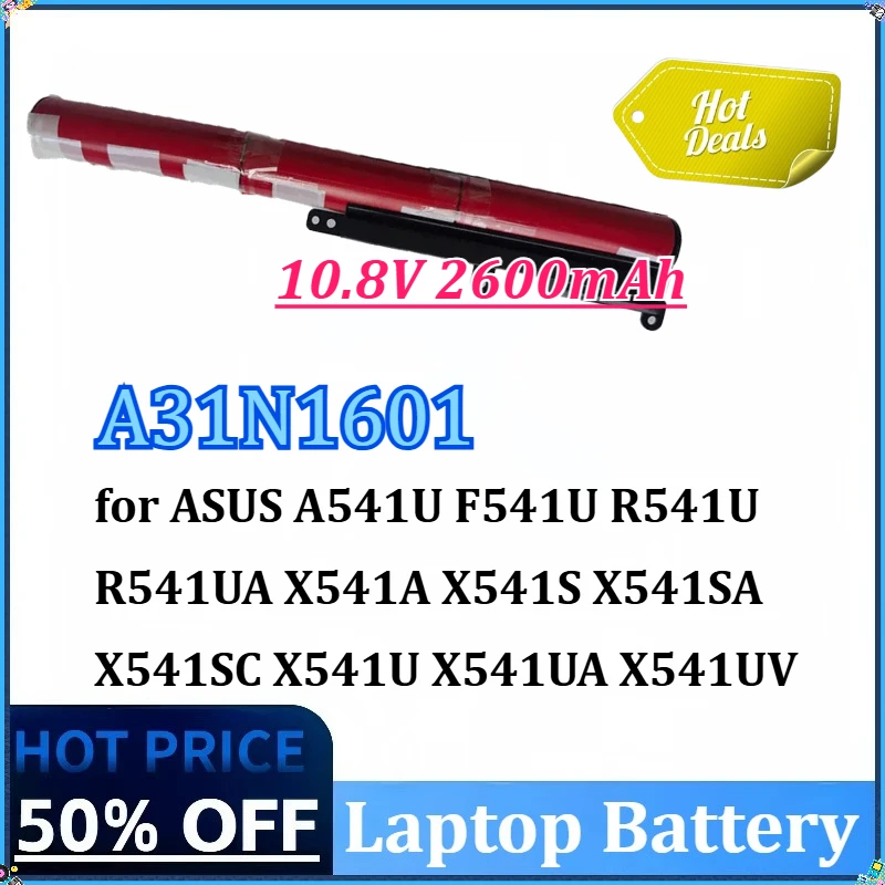 

New A31N1601 10.8V 2600mAh Laptop Battery for ASUS A541U F541U R541U R541UA X541A X541S X541SA X541SC X541U X541UA X541UV