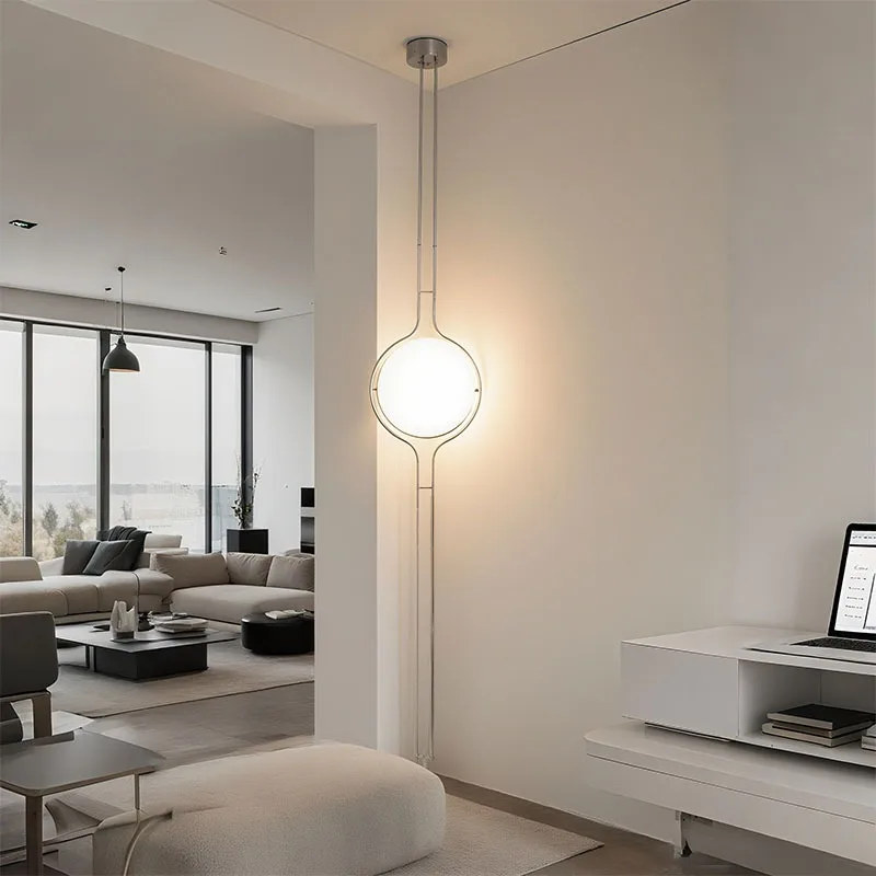 Luxurious high-quality floor lamp with opal ball LED lights for home decoration, suitable for living room.