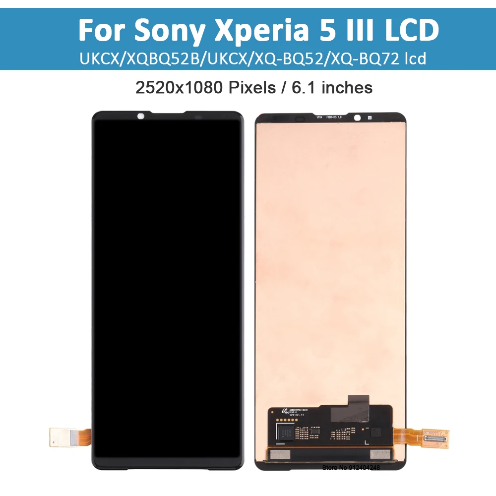 Imagem -02 - Original Lcd Display Touch Screen Digitizer Assembly Substituição Sony Xperia Iii Xq-bq72 61