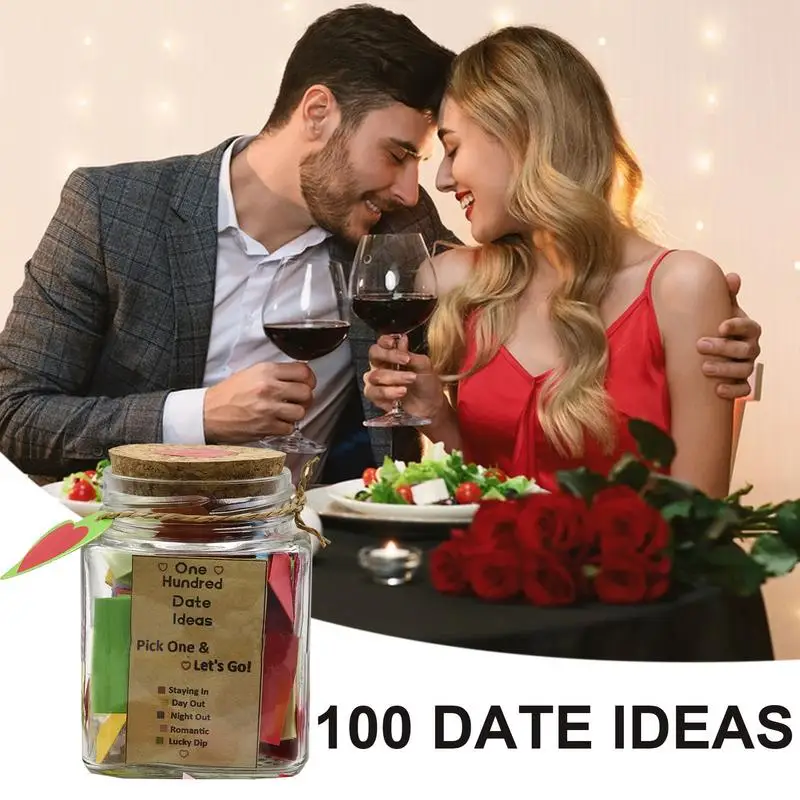 قائمة مرجعية أكاديمية تحفيزية للأزواج ، أواني ملاحظات للتاريخ والليلة ، هدية الخطبة ، ملونة ، مغامرة ، جديدة