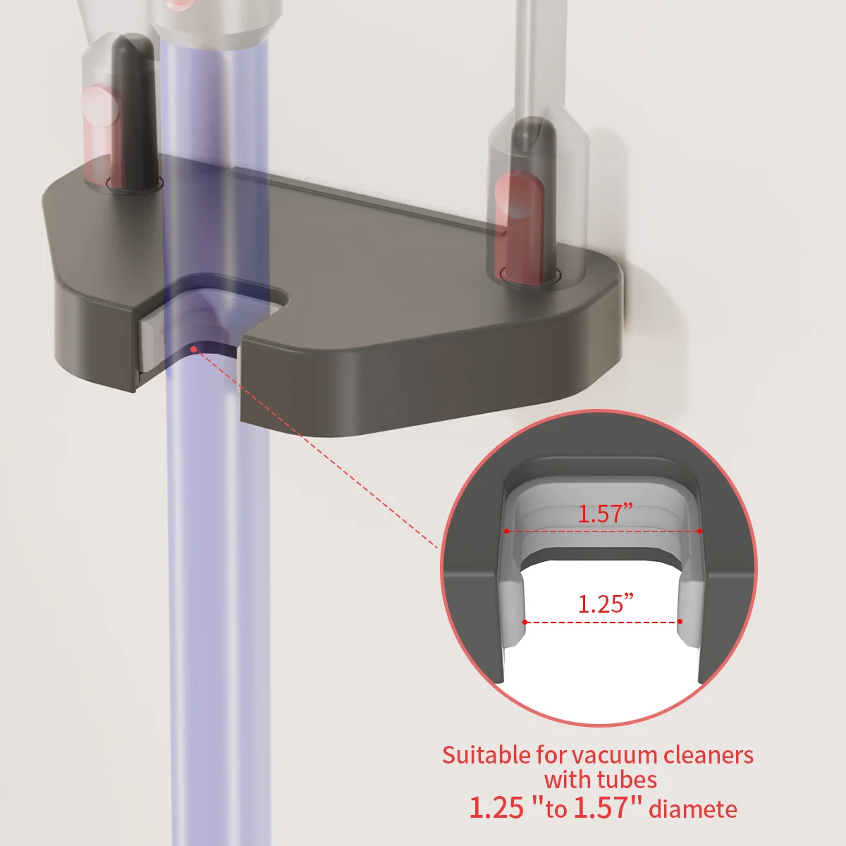 Uniwersalny uchwyt na ścianę do odkurzacza plastikowy pojemnik do przevhowywania wsparcie kompatybilne z podstawką do odkurzacza Dyson/Shark/TOMEFON