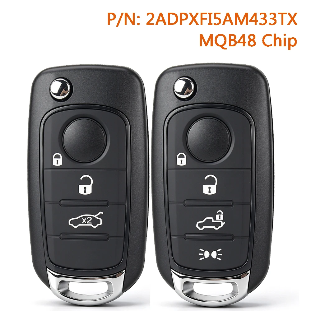 KEYECU 2ADPXFI5AM433TX MQB48 Chip Smart Remote Key Fob 434 MHz für Fiat 500X Tipo Egea Toro Cronos 2016 2017 2018 2019 FI5FM433TX