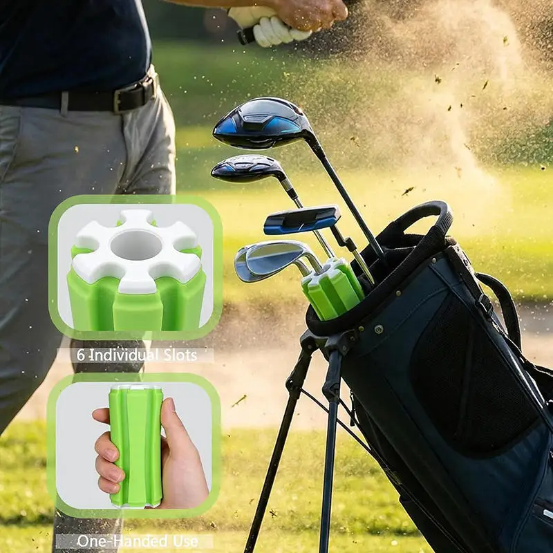 Golf Club Retainer Clips Portable Golf Club Fixed Support Standing Golf Club Organizer Storage Racks Outdoor Sports