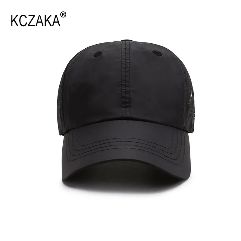 Men\'s Quick Dry Baseball Cap Summer Plain Color Snapback Caps Unisex Sports Ultra Thin Breathable Sun Hats Running Fishing Caps