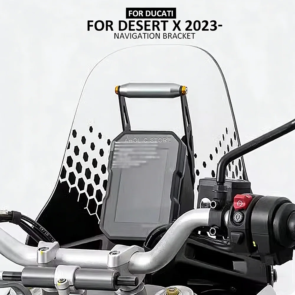 Motorcycle GPS Navigation Bracket For Ducati Desert X DesertX DESERT X 2023 2024 Mobile Phone Holder