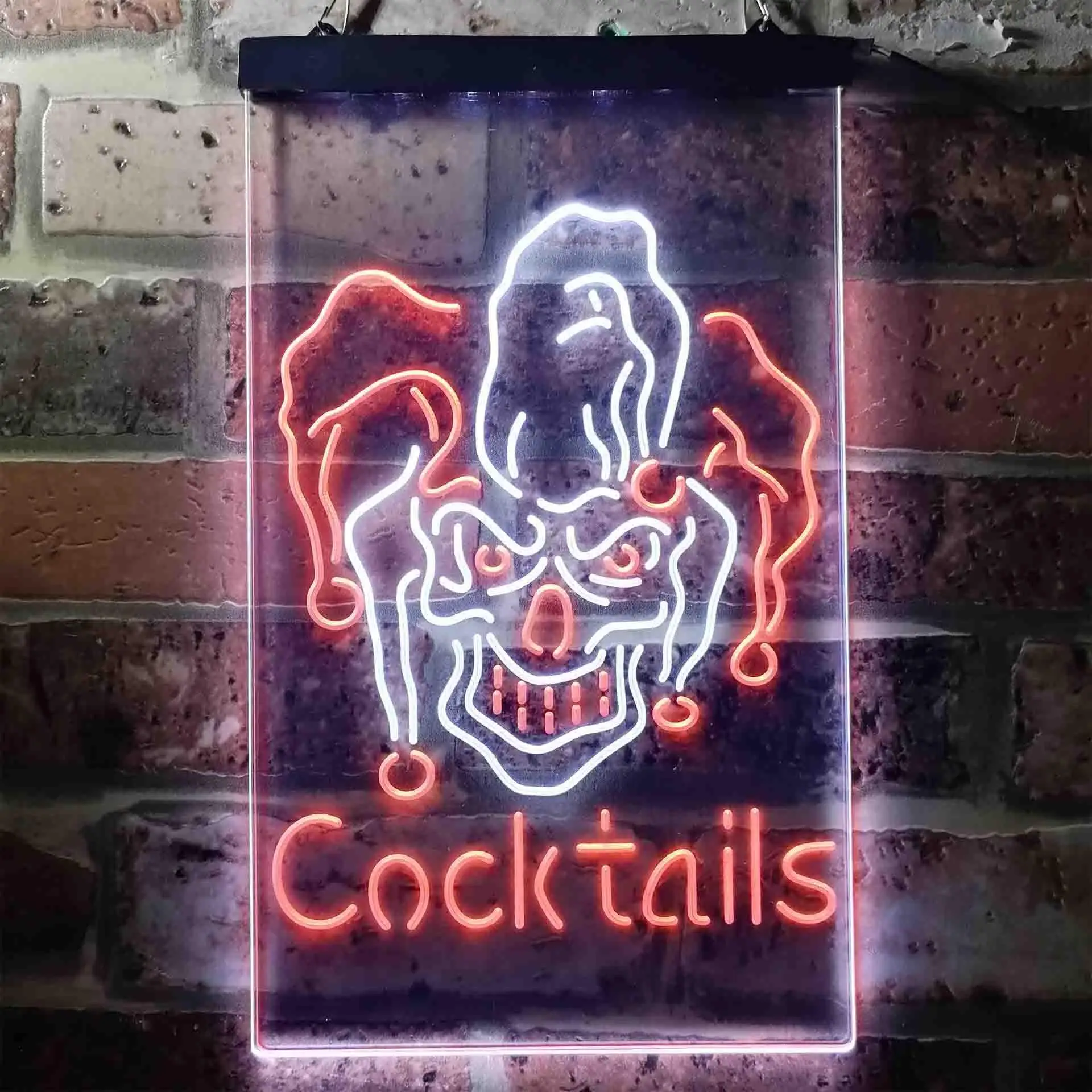 Cocktails Jester Dual Color Led Neon Sign st6-i3651