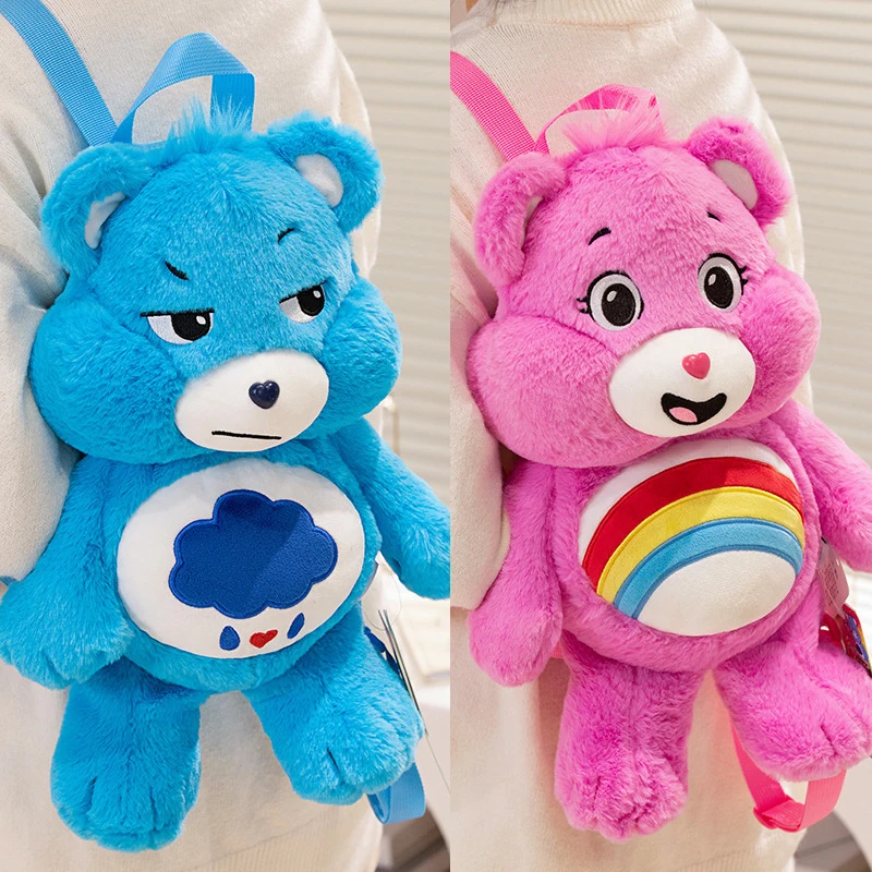 

Аниме подлинный мультяшный рюкзак carebear плюшевая игрушка подарок на день рождения плюшевая кукла модная новинка Радужный Медведь кукла детский рюкзак