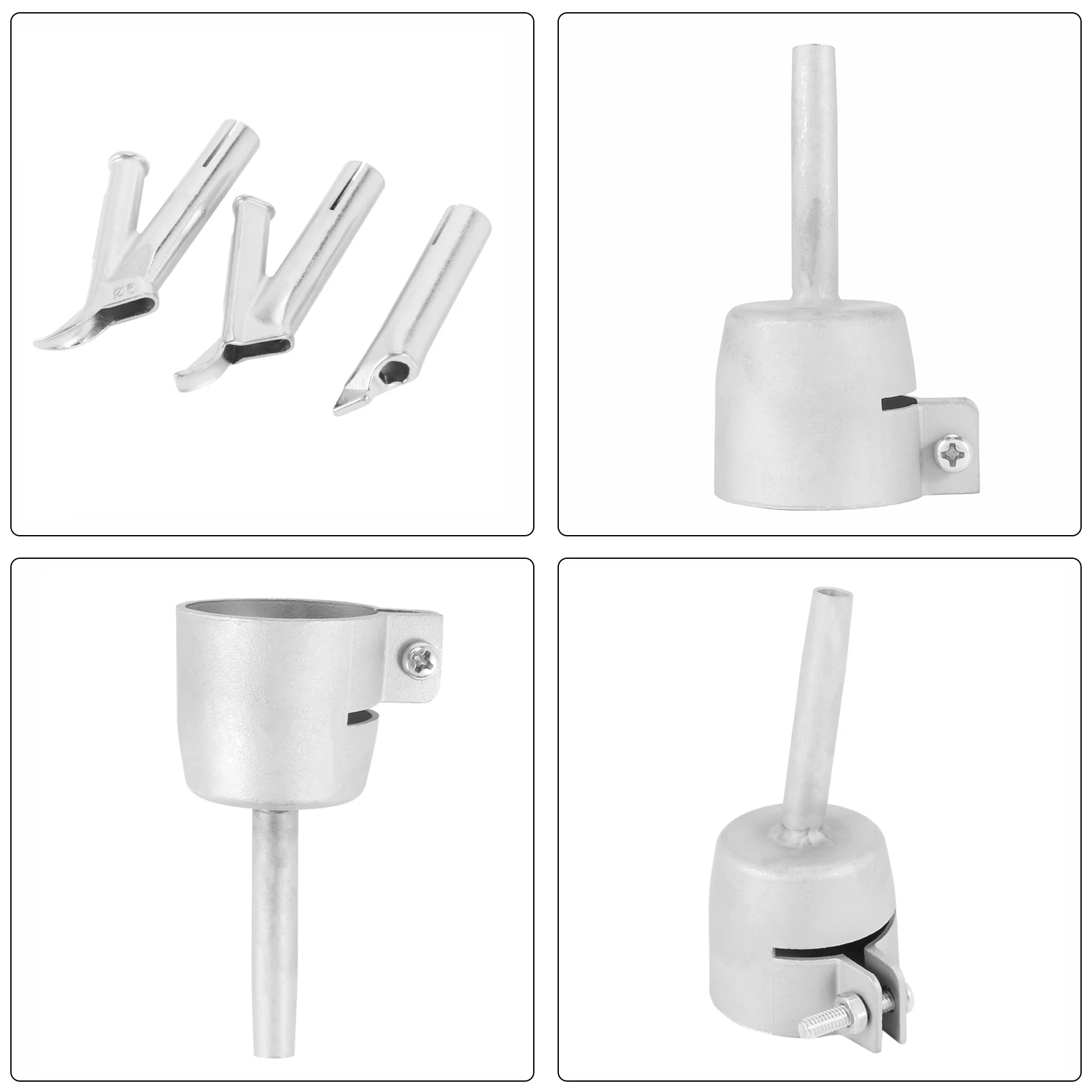 

Advanced! 4 Speed Welding Nozzles For Vinyl Pvc Plastic Hot Air Blower Triangle Speed Nozzle 5Mm Round Welding Head Alloy Y Type