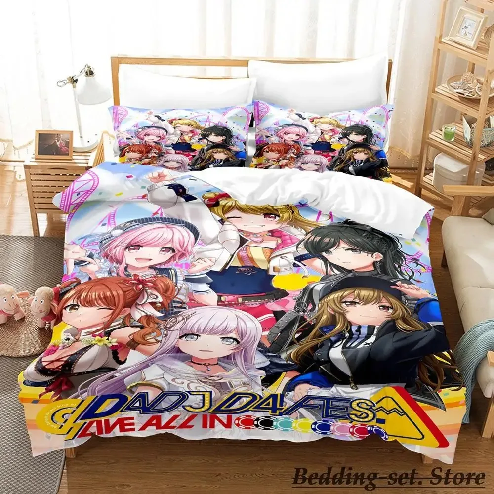 

D4DJ All Mix Bedding Set Single Twin Full Queen King Size Bed Set Adult Kid Bedroom Duvetcover Sets Anime parure de lit Bed