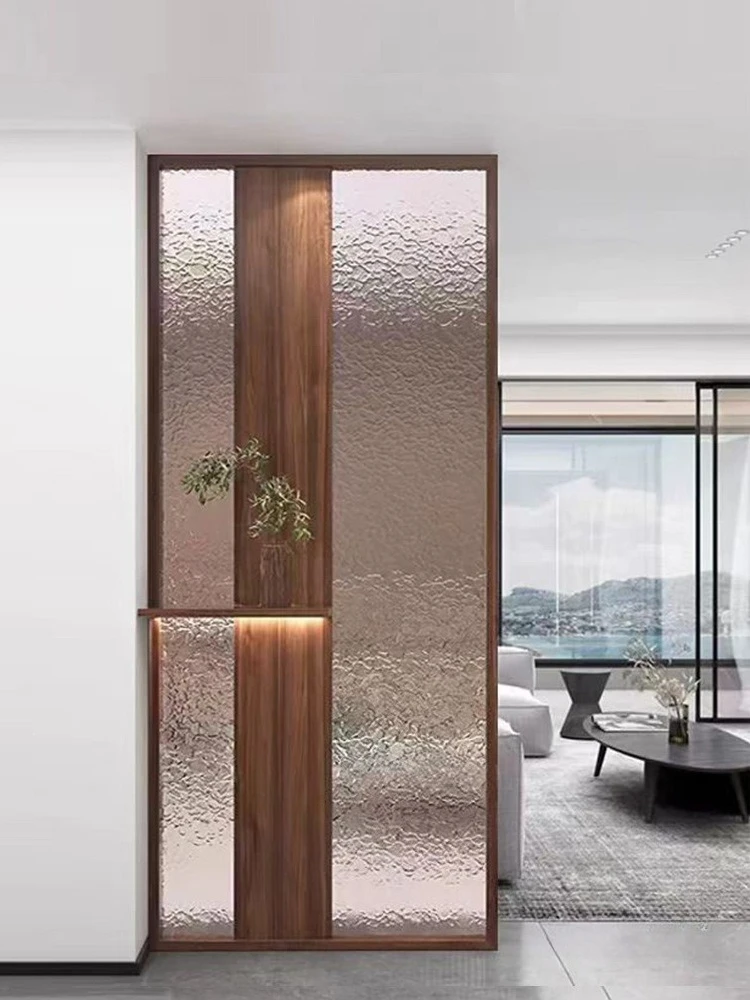 Living Room Screen Solid Wood New Chinese Style Partition Screen Entrance Divider for Home Interior