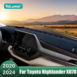 Car Dashboard Avoid Light Cover Sun Shade Mats Anti-UV Case For Toyota Highlander XU70 Kluger Hybrid 2020 2021 2022 2023 2024