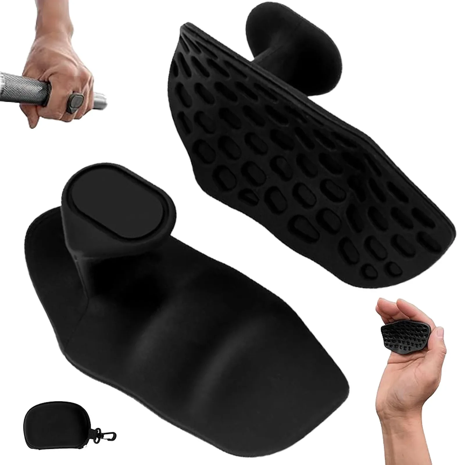 Anti-Slip Grips for Weight Lifting Pull-Ups Gym Training Unisex Ergonomic Rubber Hand Protector Strengthener Handle Gloves