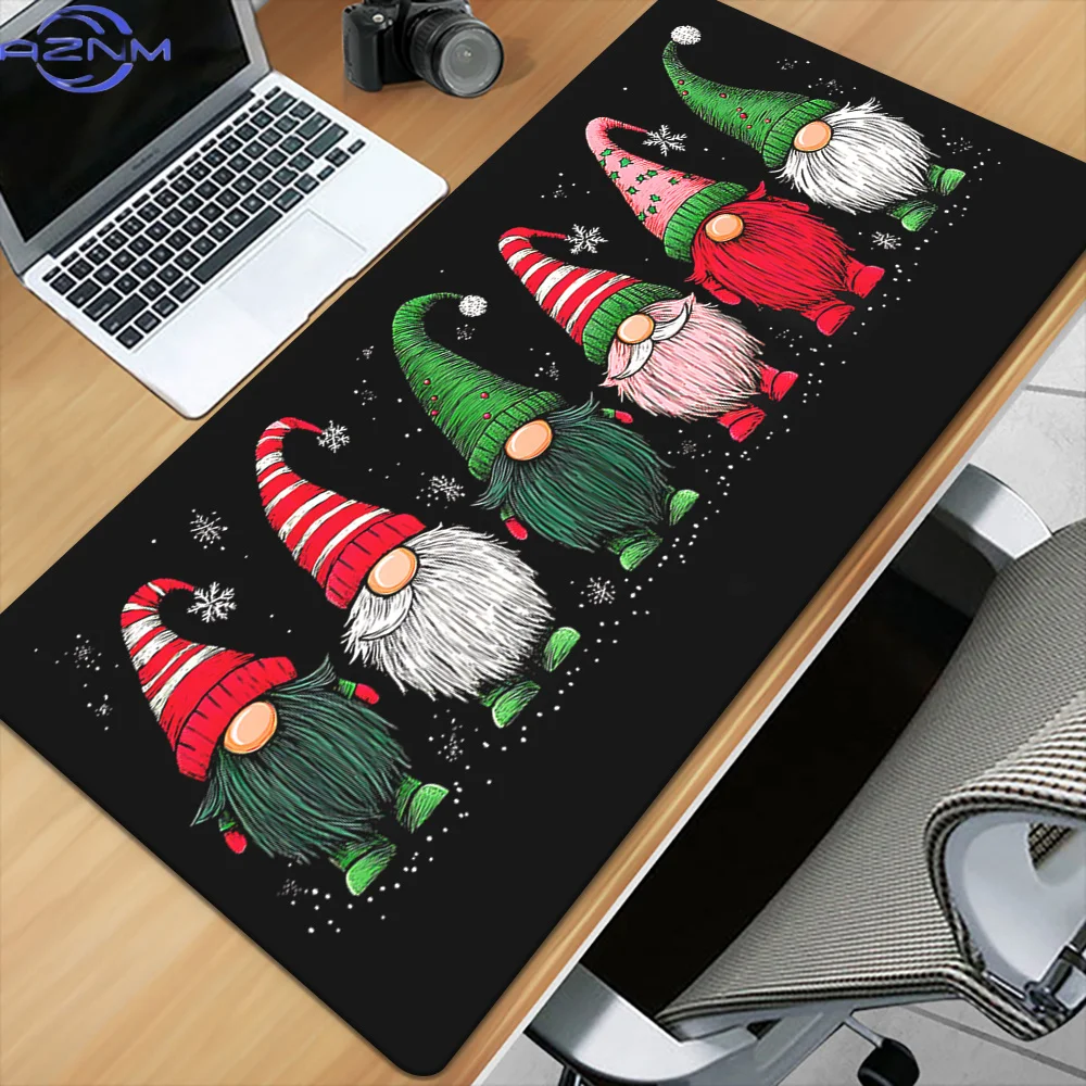 Large Desk Mat Featuring a Christmas Gnome Design - Ideal for Office, PC, Or Laptop Workspace Decoration, Made of Soft Rubber An