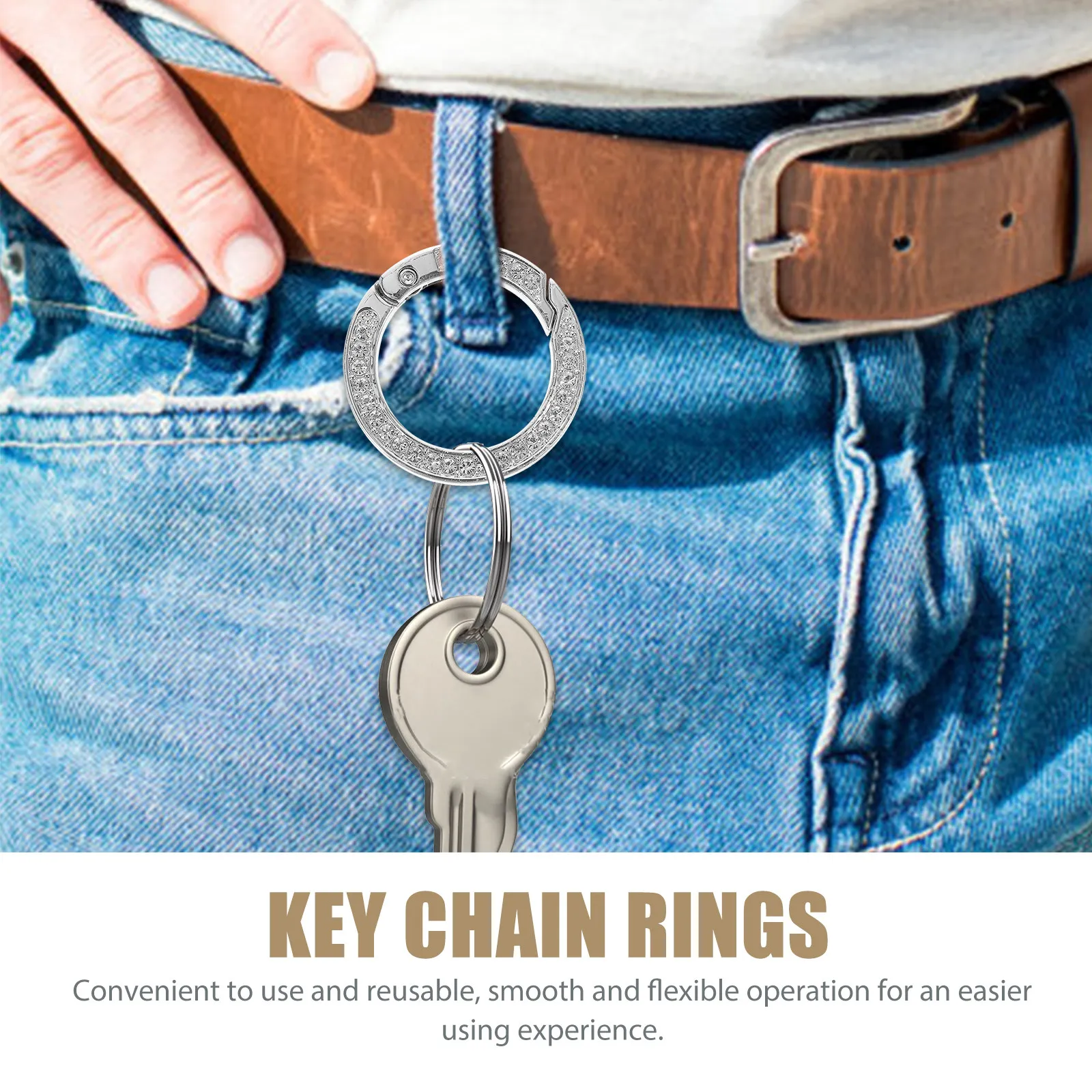10Pcs Key Ring for Purse Alloy Ring Buckles Metal Buckle Connection Rings for Bag Crafting DIY Accessories Purse Hardware
