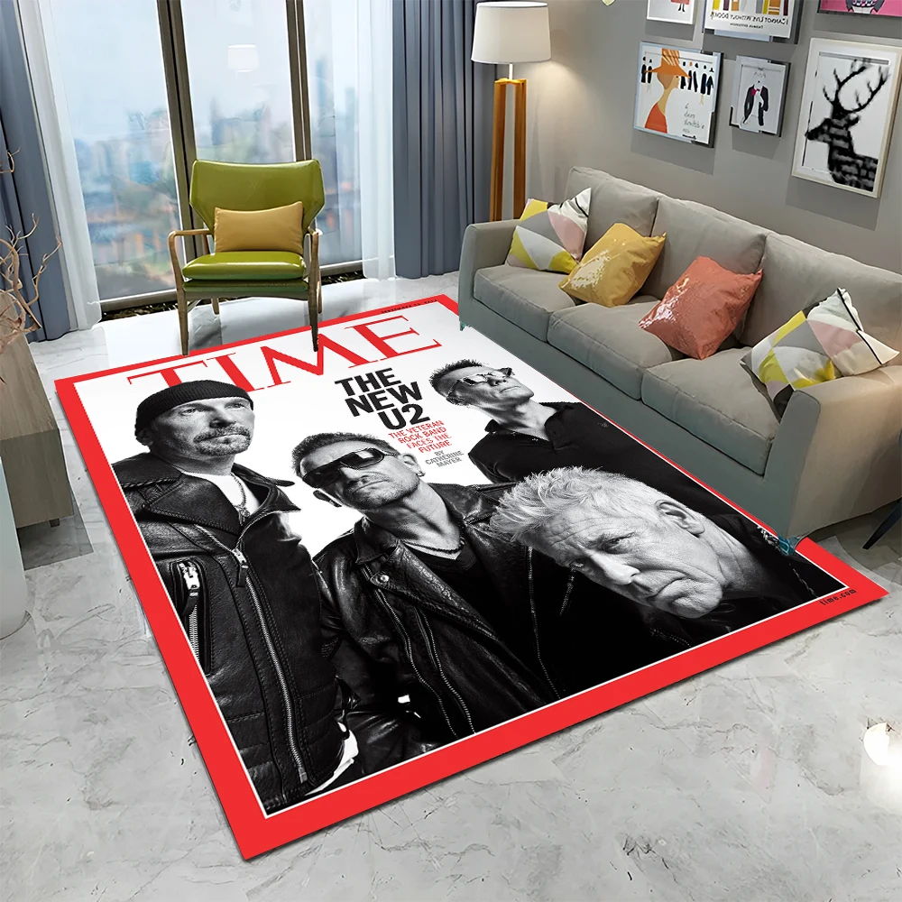 

U2 Rock Bang Bono 3D Printing Area Rug,Carpet Rug for Living Room Children's Bedroom Sofa Doormat Decor,Kids Non-slip Floor Mat