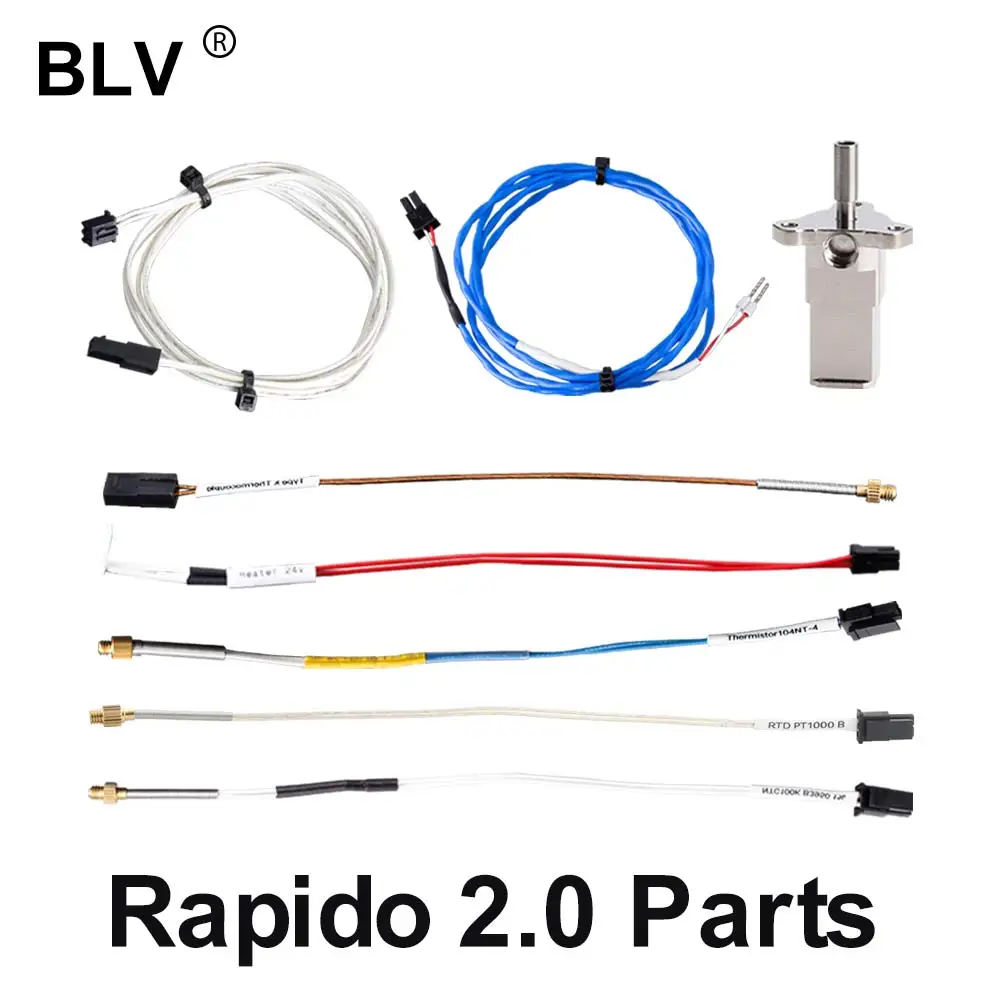 

BLV®RAPIDO V2 Ceramics Heater Kit heatBlock K500 Thermocouple M4 104GT-2 100K 3950 PT1000 For Rapido V2.0 HOTEND