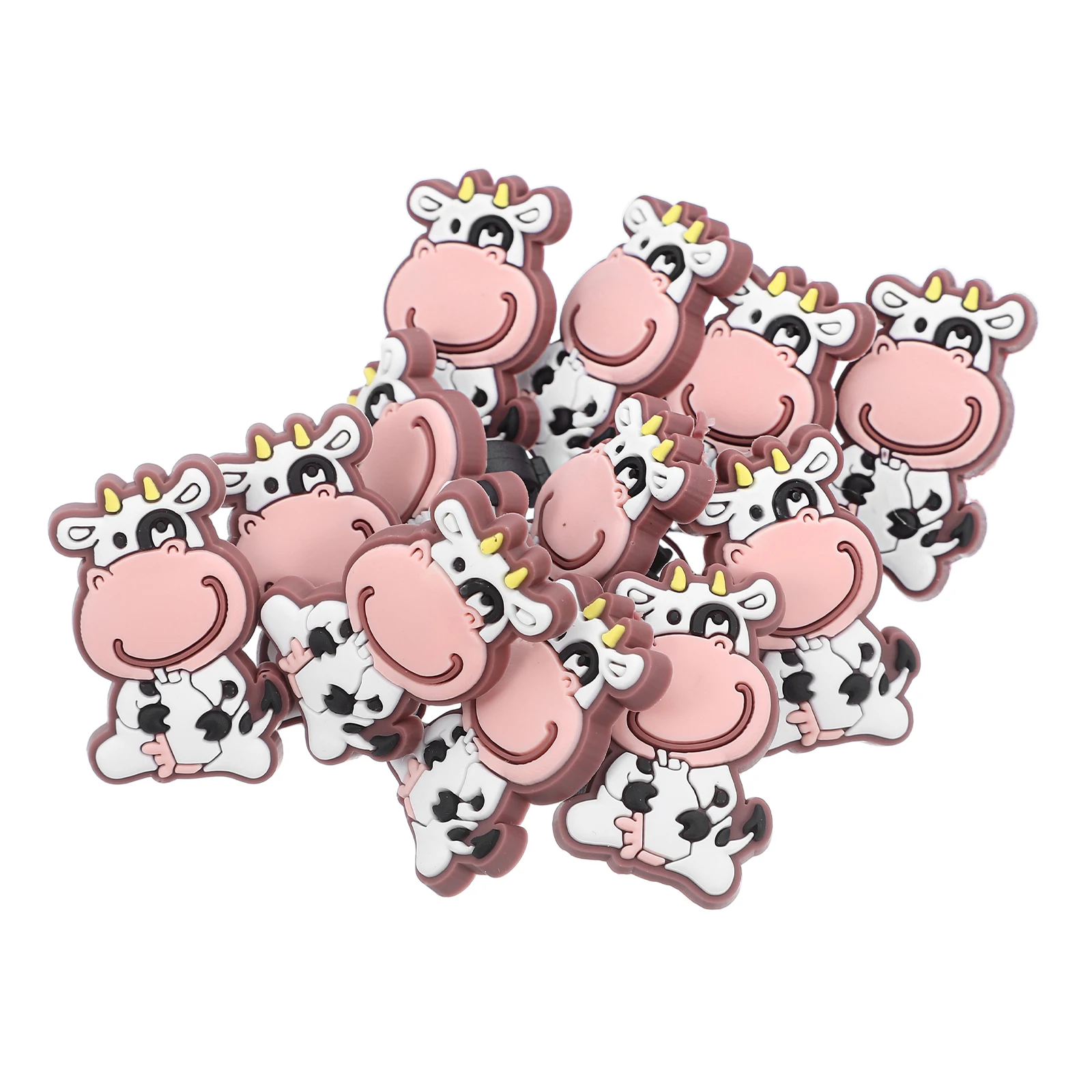 

20 Pcs Cartoon Cow Pen Clamp Pencil Topper Charms Shaped Decor Clips Classroom Personality Rewards