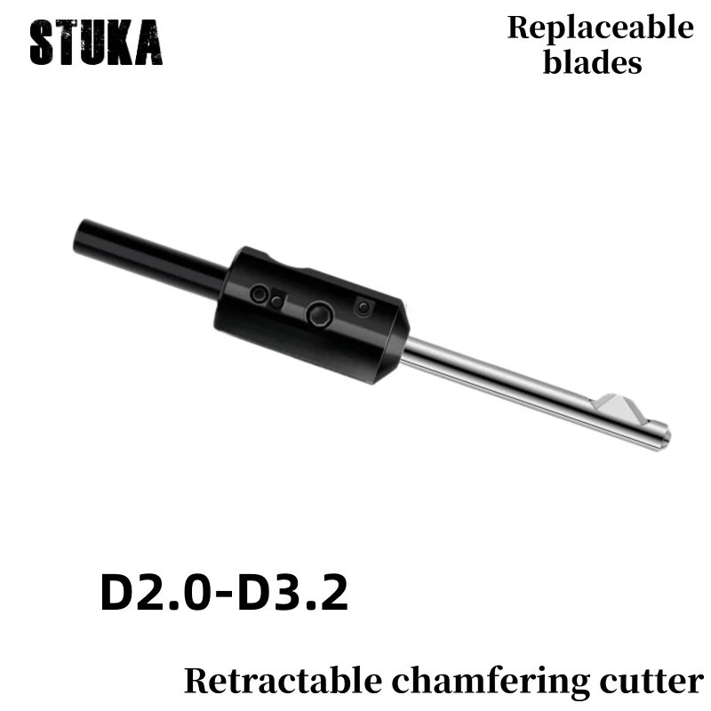 D2.0-3.2 Retractable Chamfering Cutter up and down once Replaceable blades flexible deburring artifact trimming tool