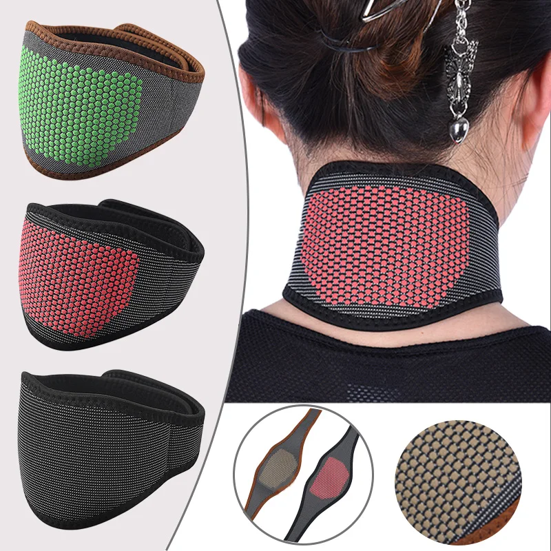 Neck Belt Tourmaline Self Heating Magnetic Therapy Neck Wrap Belt Brace Pain Relief Cervical Vertebra Protect Health Care