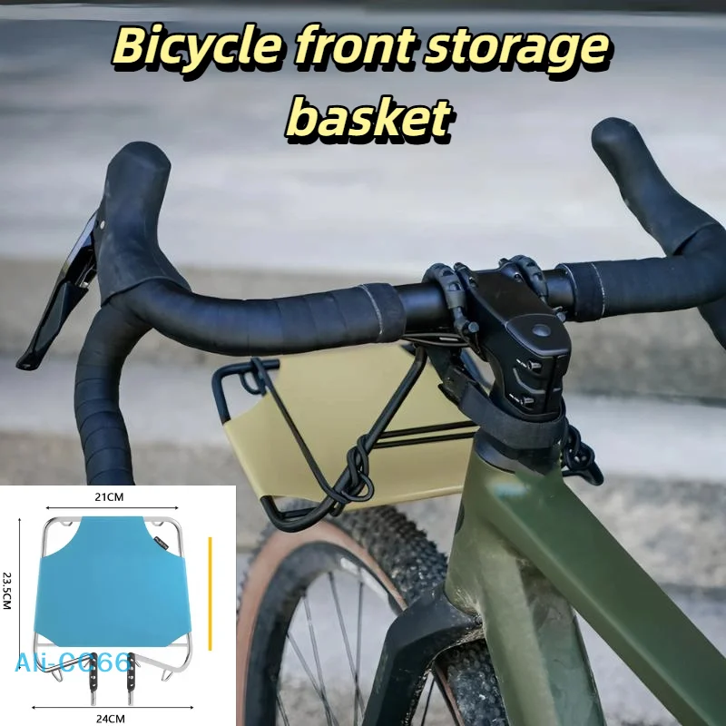

【M】Folding Bike Front Bag Carrier Bicycle Basket Metal Bike Basket Front Rack Carrier Panniers Bag Luggage Bicycle Accessories