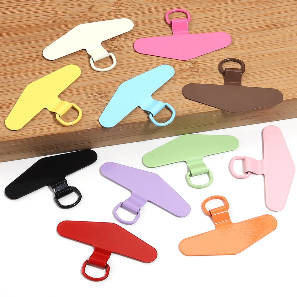5 Piezas Correa de Acero Inoxidable para Teléfono Universal Antipérdida Triángulo Correa para Teléfono Para Funda de Teléfono Cordón Parche Accesorios 4