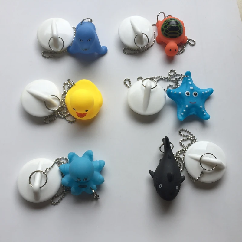 1 Pc L/M/S Cartoon Duck Waterproof Rubber Plug Creative Bathtub Sink Stopper Color(Orange/White/Black)