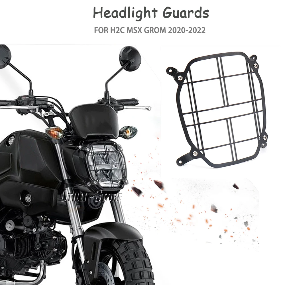 

Motorcycle Stylish Headlamps Guard Head Black Grill Cover Protectors H2C Msx Grom For Honda H2C MSX GROM 2020 2021 2022