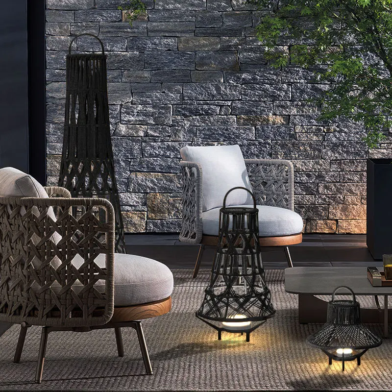 Outdoor courtyard lights, waterproof lawn lights, creative solar woven