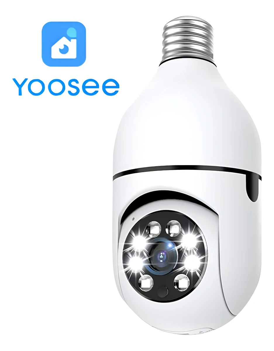 Yoosee E27 WiFi Bulb Camera 3MP Wireless IP PTZ Colorful Night Vision Two Way Audio Auto Tracking Security Camera Home Safety