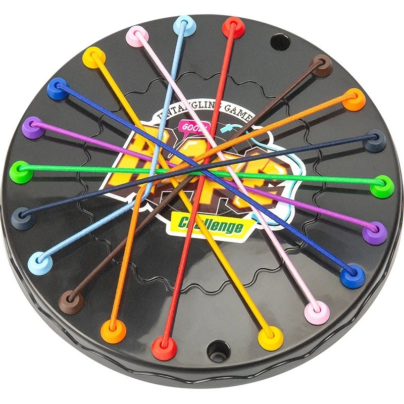 Hot Kid Seil Knoten Puzzle Brettspiel Farbe Linie Twisted Verbunden Seile Tisch Spiel Eltern Kind Interaktives Spielzeug Geburtstag Geschenk