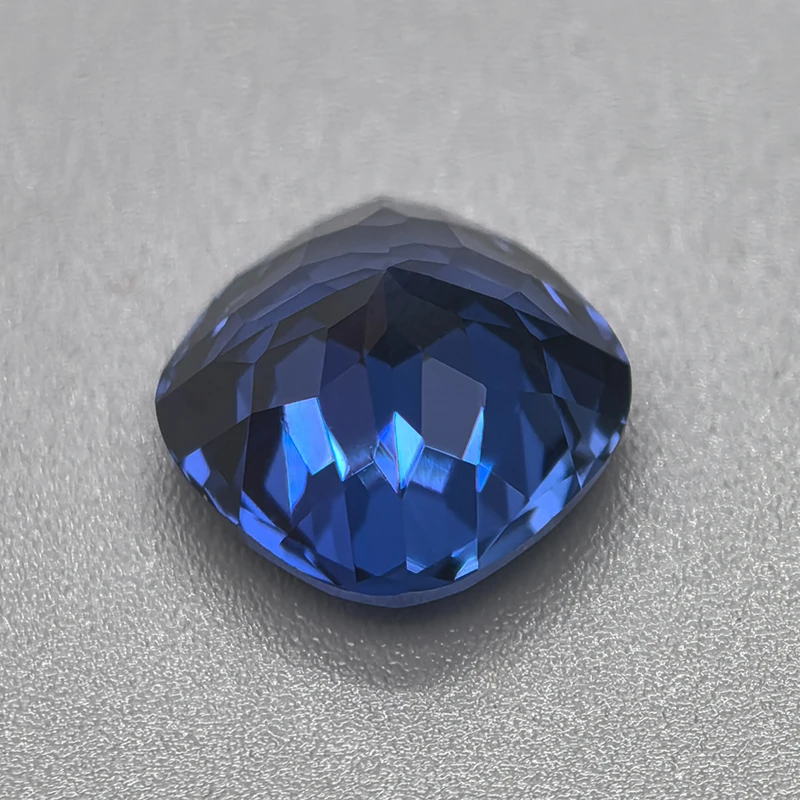 최고급 랩 그로운 사파이어 원석 SQ 쿠션 컷 로얄 블루 합성 블루 사파이어 루스 스톤 AGL 인증서 포함