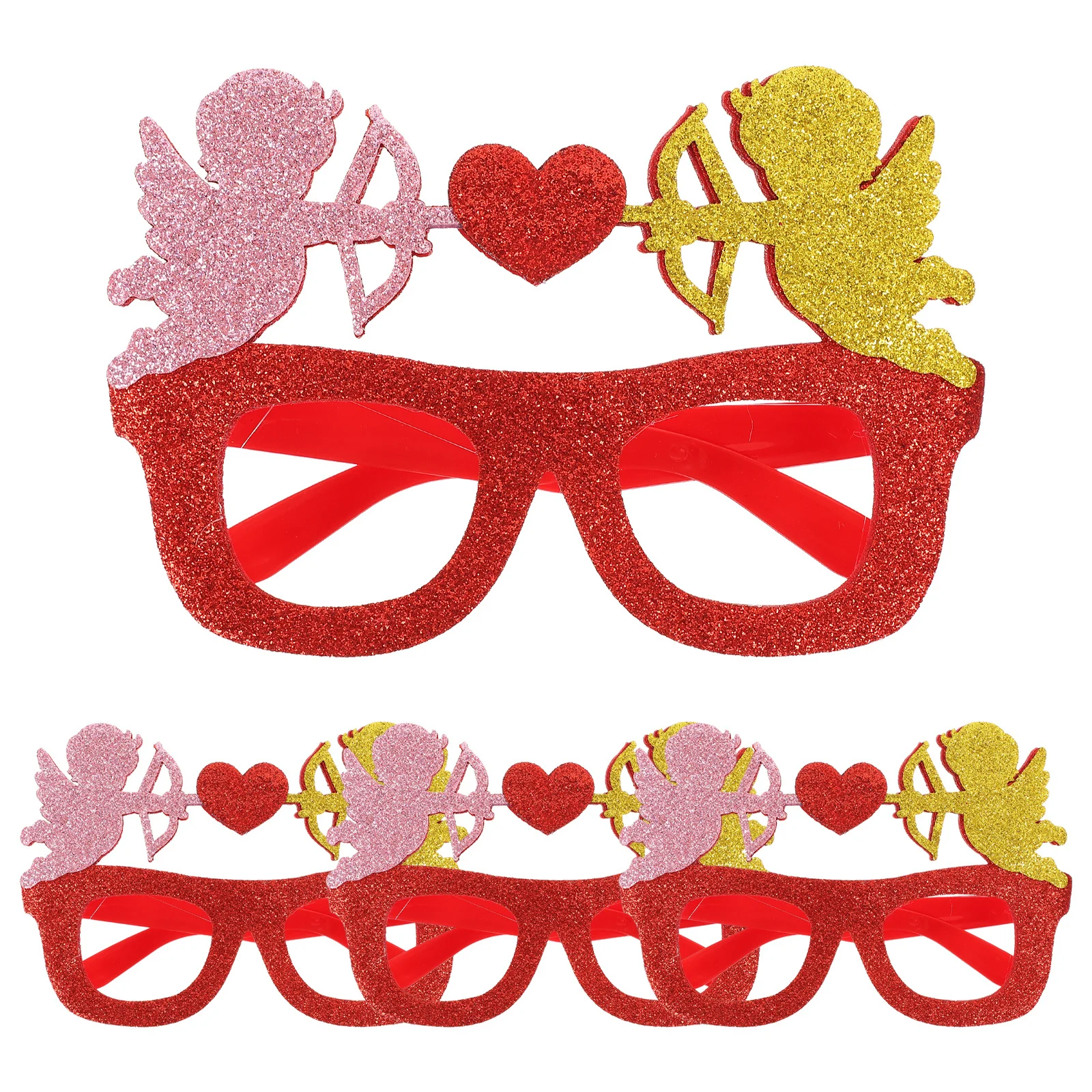 

4Pcs Valentine Heart Glasses Party Eyewear Photo Booth Props Accessories Heart Glasses Party Decorations
