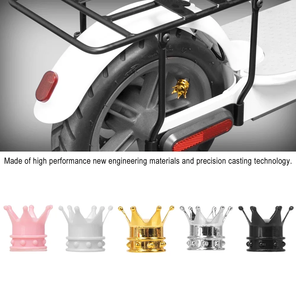 Wheel Tire Valve Caps for Xiaomi M365 PRO 1S Mi3 Pro2 Electric Scooter Crown shape Air Valve Stem Cap Dust CoverDecoration Parts