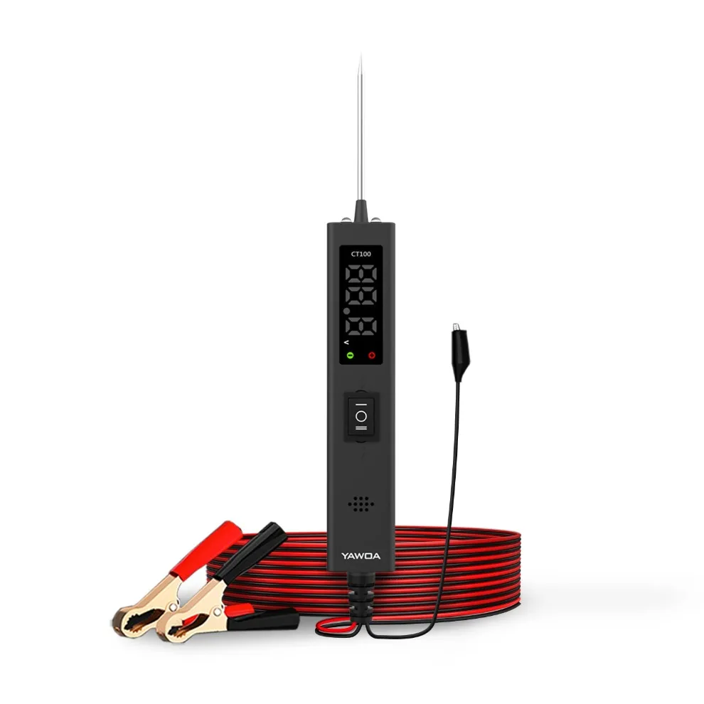 جهاز اختبار الدائرة الكهربائية للسيارات CT100 لجميع الأنظمة الكهربائية للمركبات 0-80 فولت