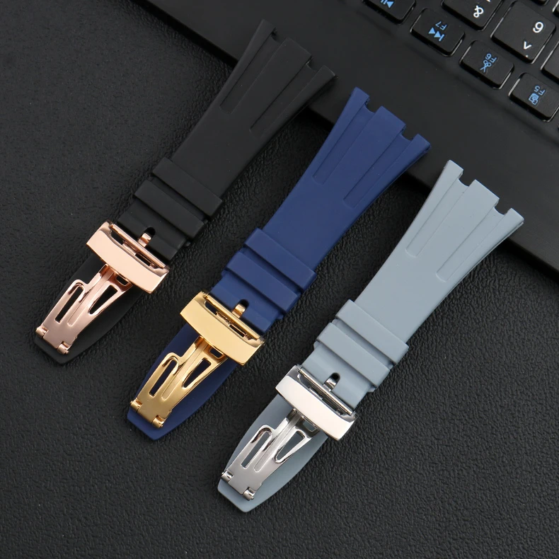 18mm Stainless Steel Folding Buckle for AP Modification GA2100 Butterfly Buckle Silver Black Gold for Rubber Leather Watch Band