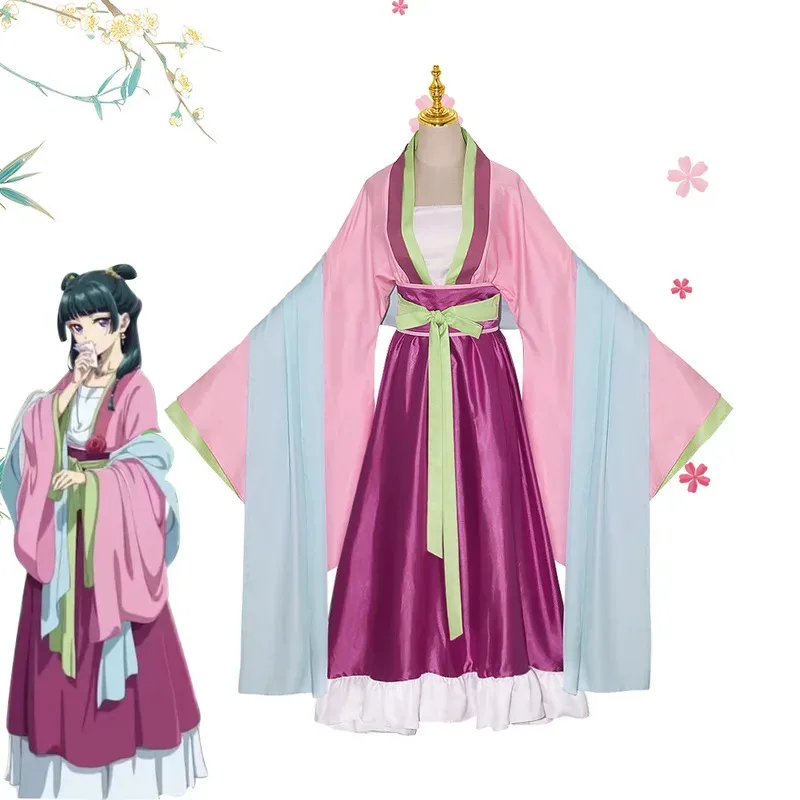 2025 Jahre Maomao Cosplay Kostüm Perücke Anime The Apothecary Diaries Kleid Rock Grün Top Kusuriya Keine Hitorigoto Hanfu Antike U