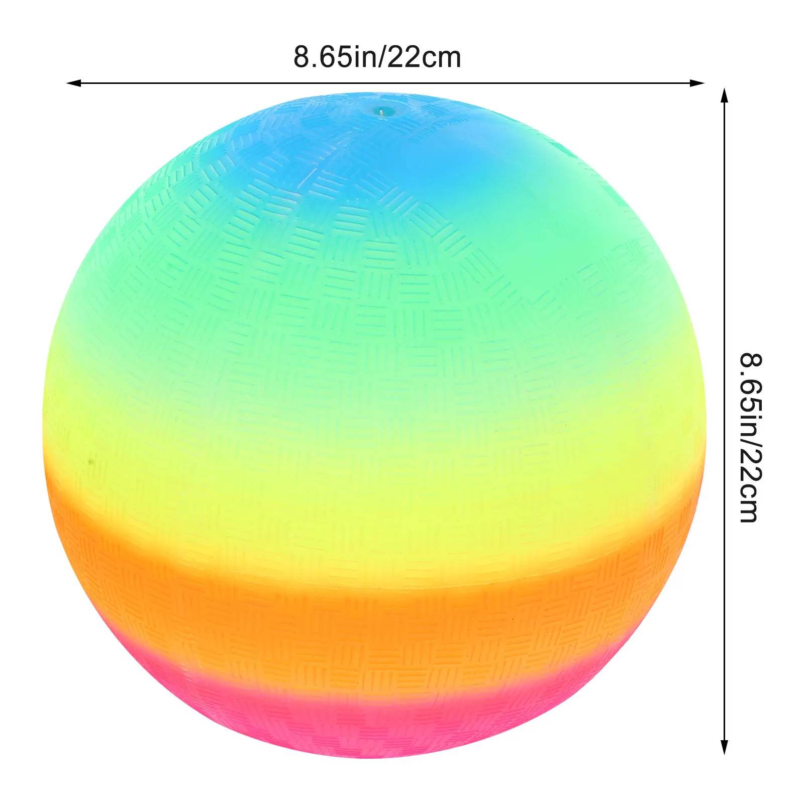 6Pcs Rainbow Balls Thickened PVC Sports Play Catching Throwing Balls for Birthday Parties Outdoor Beach Pool Playing Fun