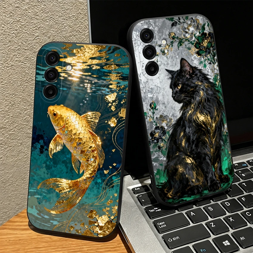 Funda For Samsung Galaxy A17 F17 M17 Phone Case Abstract Art Patterns Lightweight Shell High Quality Soft Matte Silicone Bumper