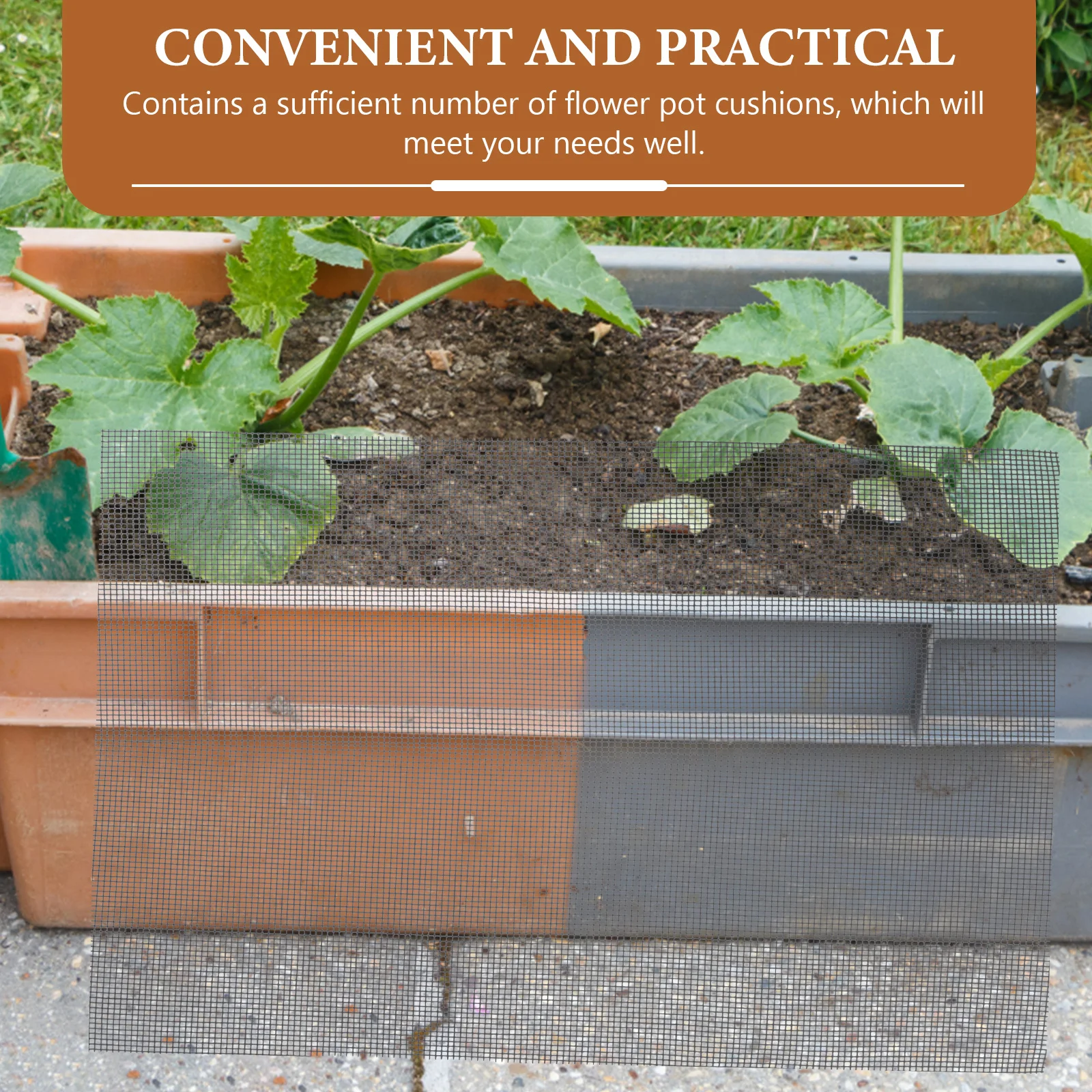 

5 шт., сетчатая прокладка для цветочного горшка, дышащая прокладка для почвы, горшок для растений, дренажное отверстие, садовые аксессуары, коврики для бонсай