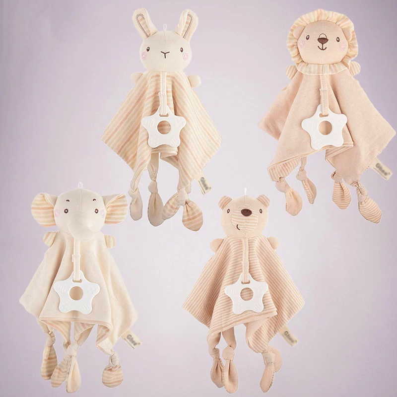 Baby Comfort Blanket Cotton Comforter Towel Soft Newborn Sleeping Plush Dolls Kids Fashion Sleep Plush Toy Soothe Appease Towel