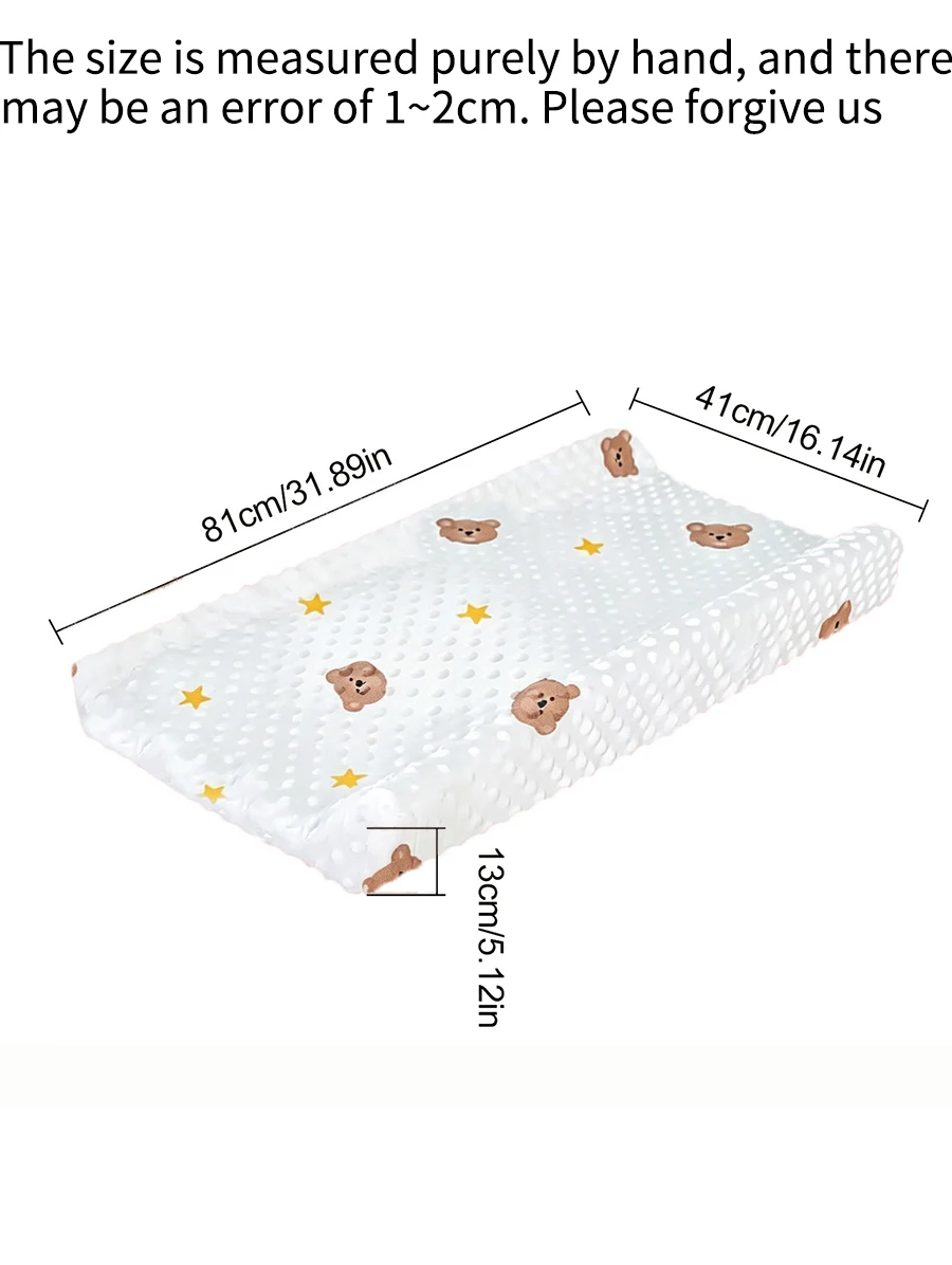 Baby Diaper Pad, Ultra-Soft 3D Bean Material, Cute Animal Print, Washable - Suitable for Newborns, Cribs, Strollers, and Travel Use