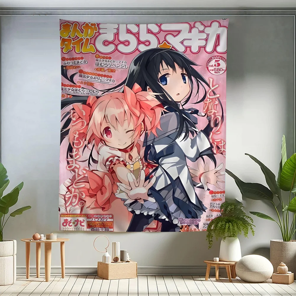 

Puella Magi Madoka Magica Classic Movie Hippie Wall Hanging Tapestries Bohemian Wall Tapestries Mandala INS Home Decor