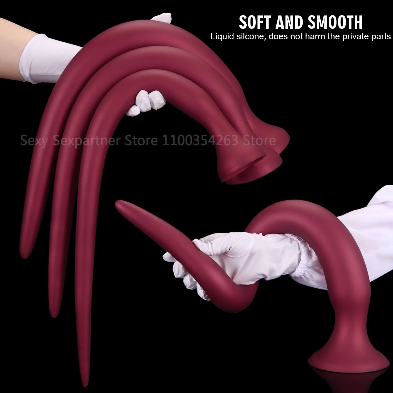 Plug anal super long en silicone avec ventouse, énorme dilatateur anal, godemichet anal, massage de la prostate, jouets pour adultes pour couples_voghion.com