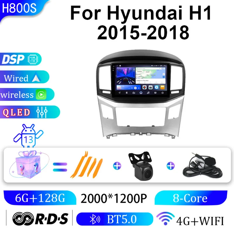 

For Hyundai H1 15-18 Car Intelligent Systems Android Car Player GPS WIFI Carplay 4G Car Radio Navigation Stereo Car Electronic