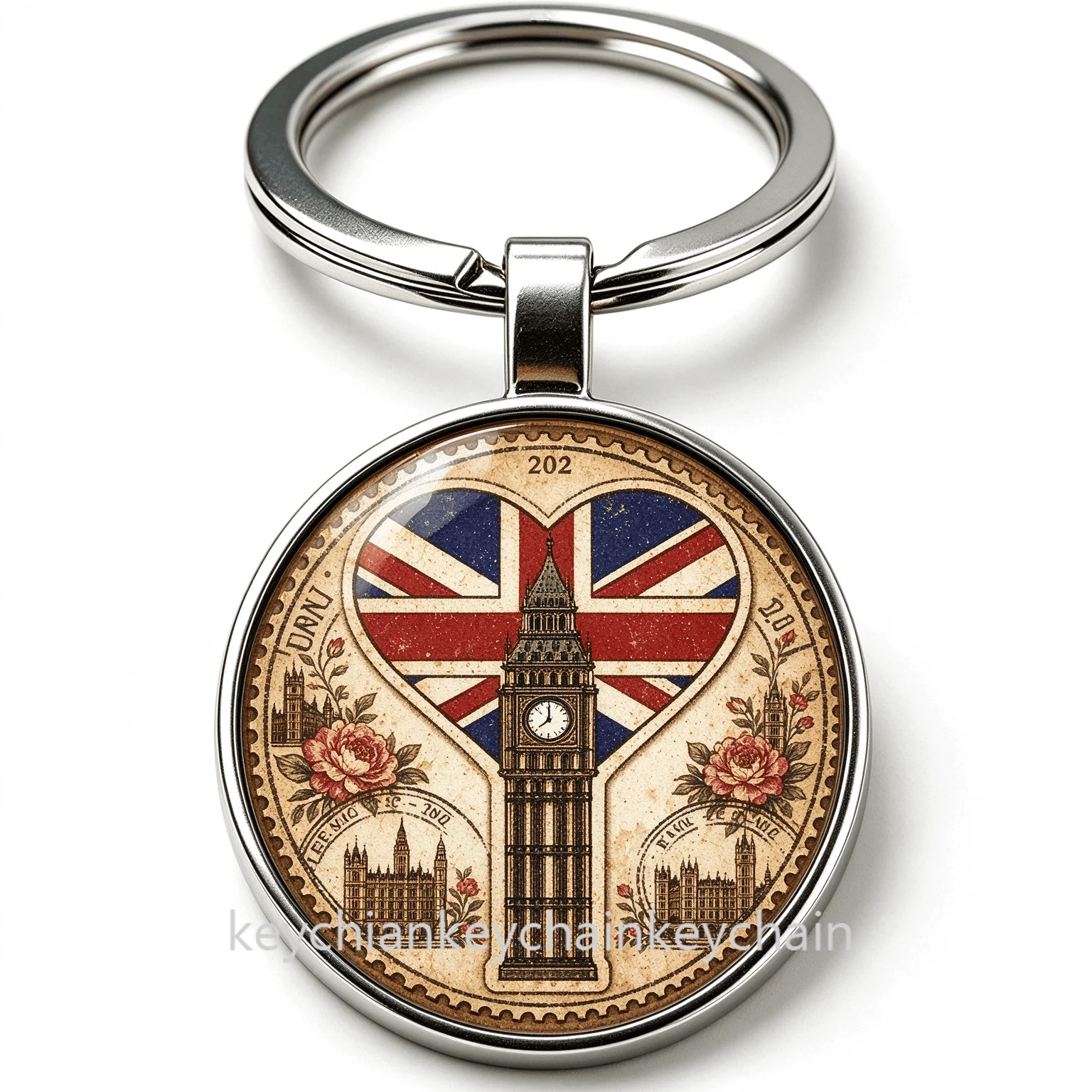 Vintage Big Ben London Keychain  Keyring Bag Charm Gift
