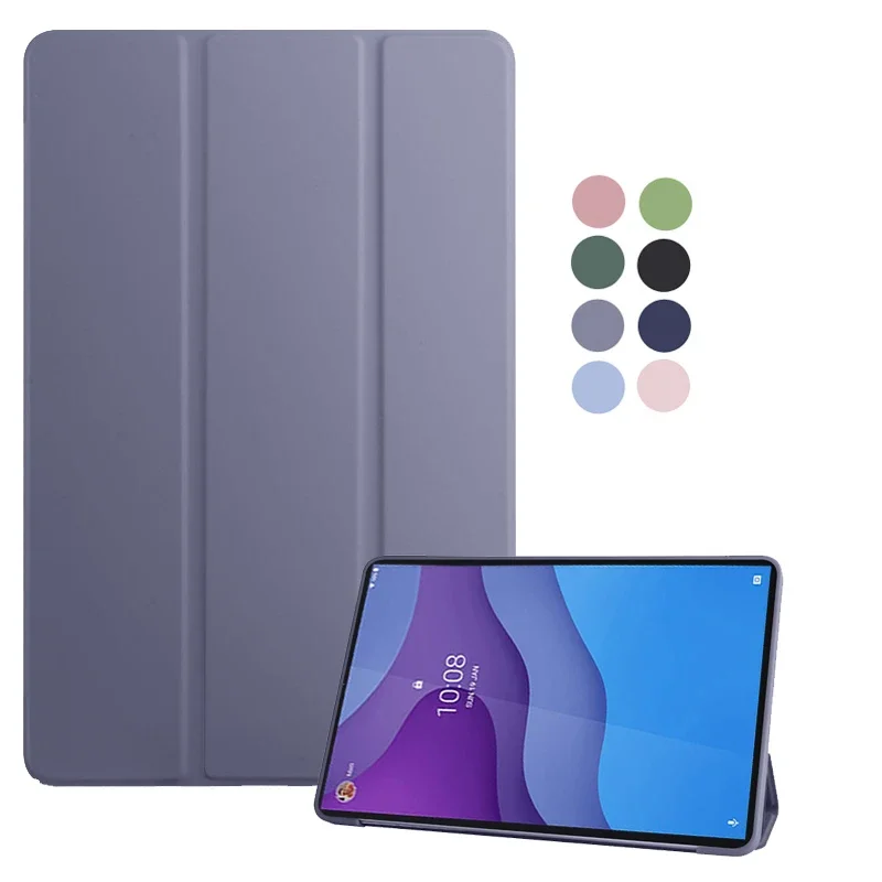 Para Lenovo Tab M10 HD TB X306F Funda de 10,1 pulgadas soporte plegable suave TPU trasera para tableta Funda Lenovo M10HD M10 HD 2 Generación