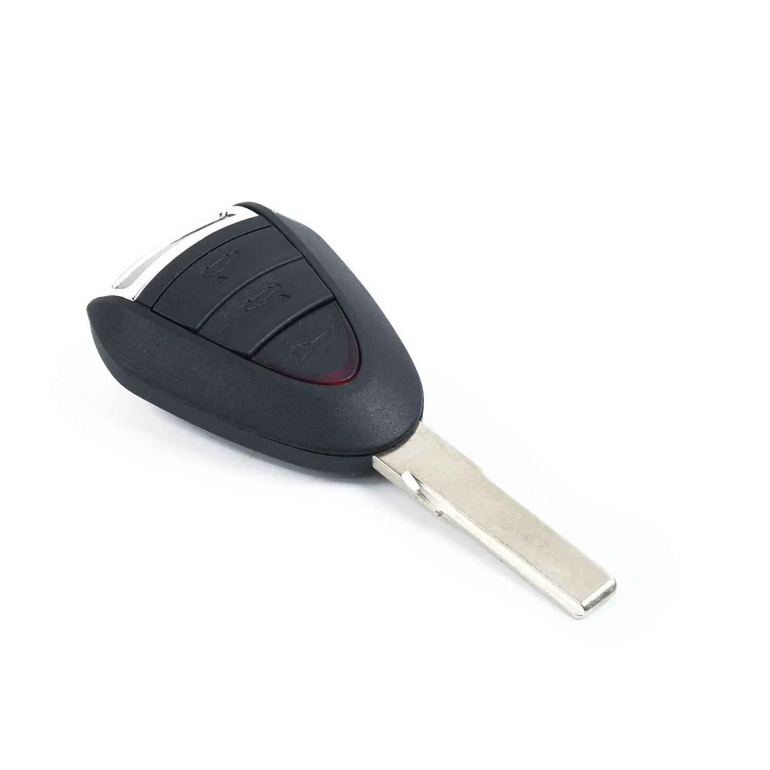 Remote Key Replacement 3 Button Key Case For  911 997 For For Boxster 987 Cayman ABS/PPC Black Easy Installation Car Key