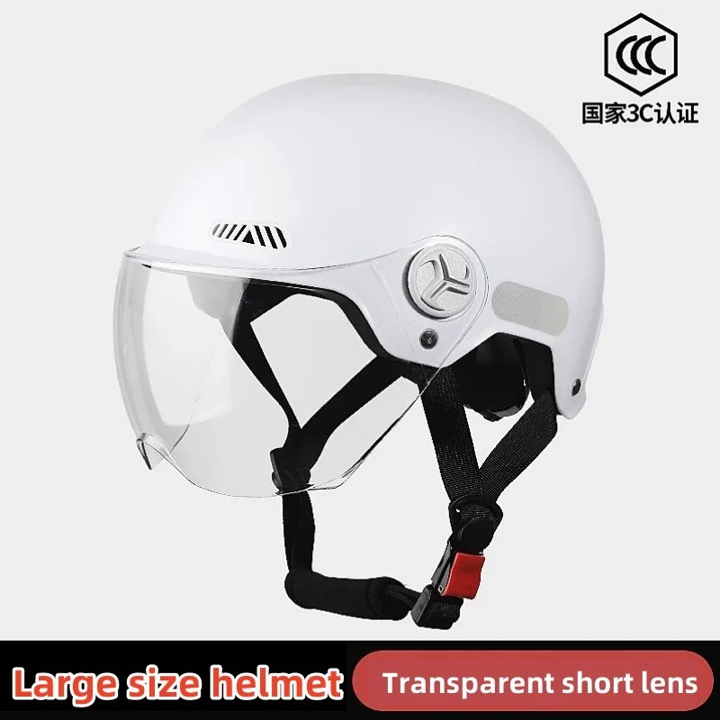 Extra Large Electric Vehicle Helmet with A Big Head Circumference of 70cm Deepened and Widened Summer Sun Protection Half Helmet